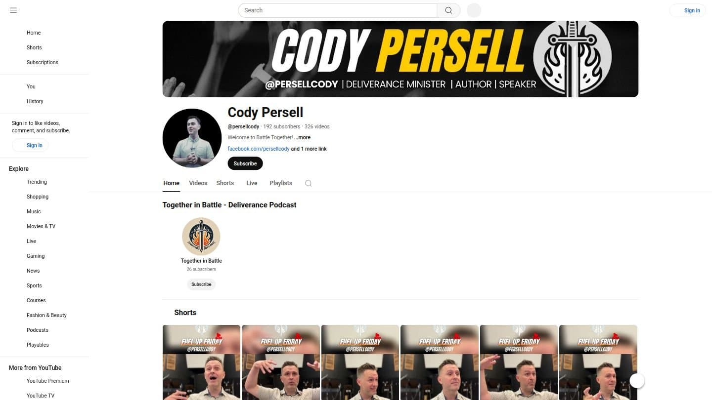 Cody Persell YouTube Channel